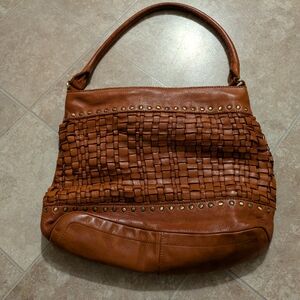 Marta Ponti Portugal Boho Woven Leather Hobo Purse Festival Supple